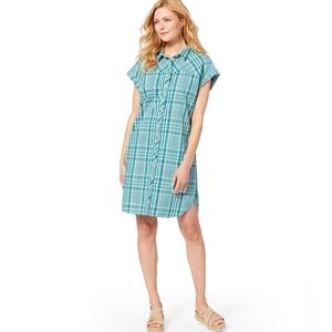 Pendleton Plaid Button Shirt Dress Small Green New